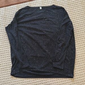 Lululemon Back In Action Long Sleeve shirt in a Splatter Dye Black